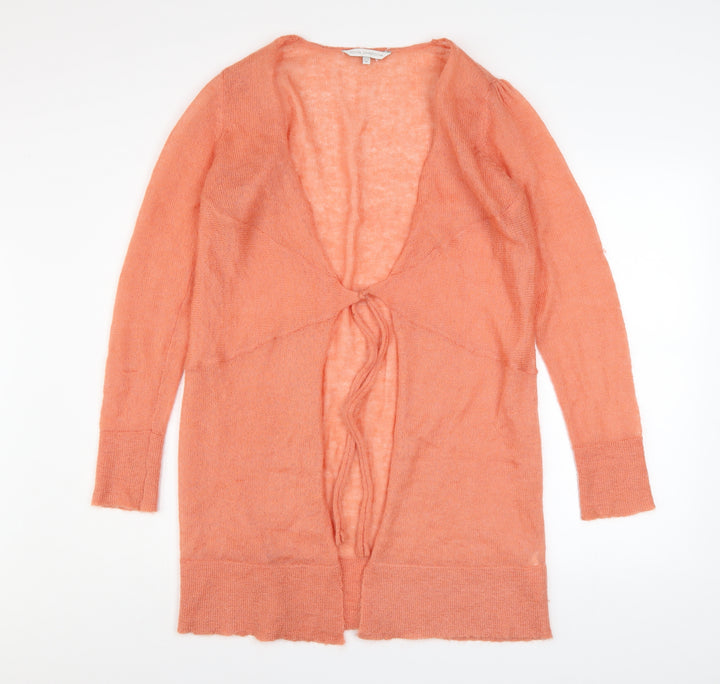 Rocha.John Rocha Women's Orange Mohair Long Sleeve Cardigan Size 12
