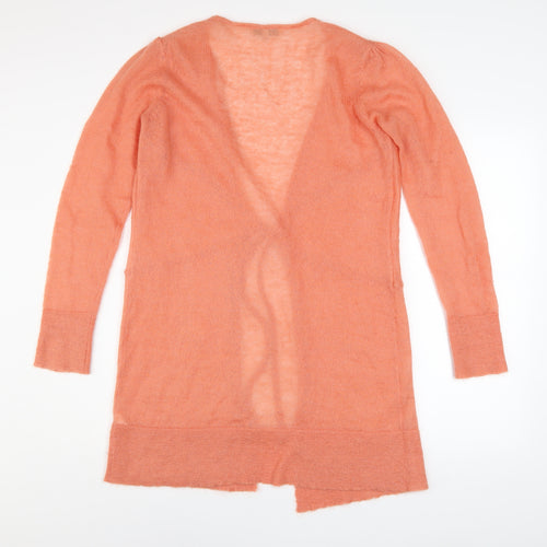 Rocha.John Rocha Women's Orange Mohair Long Sleeve Cardigan Size 12