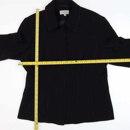 Marks and Spencer Women Black Size 14 Classic Blazer Jacket
