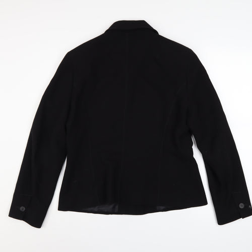 Marks and Spencer Women Black Size 14 Classic Blazer Jacket