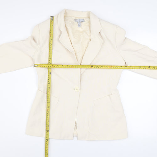 Episode Women's Ivory Wool Blend Blazer Jacket Size 12