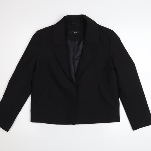 Next Womens Black Blazer Jacket Size 6 Regular Single Breasted