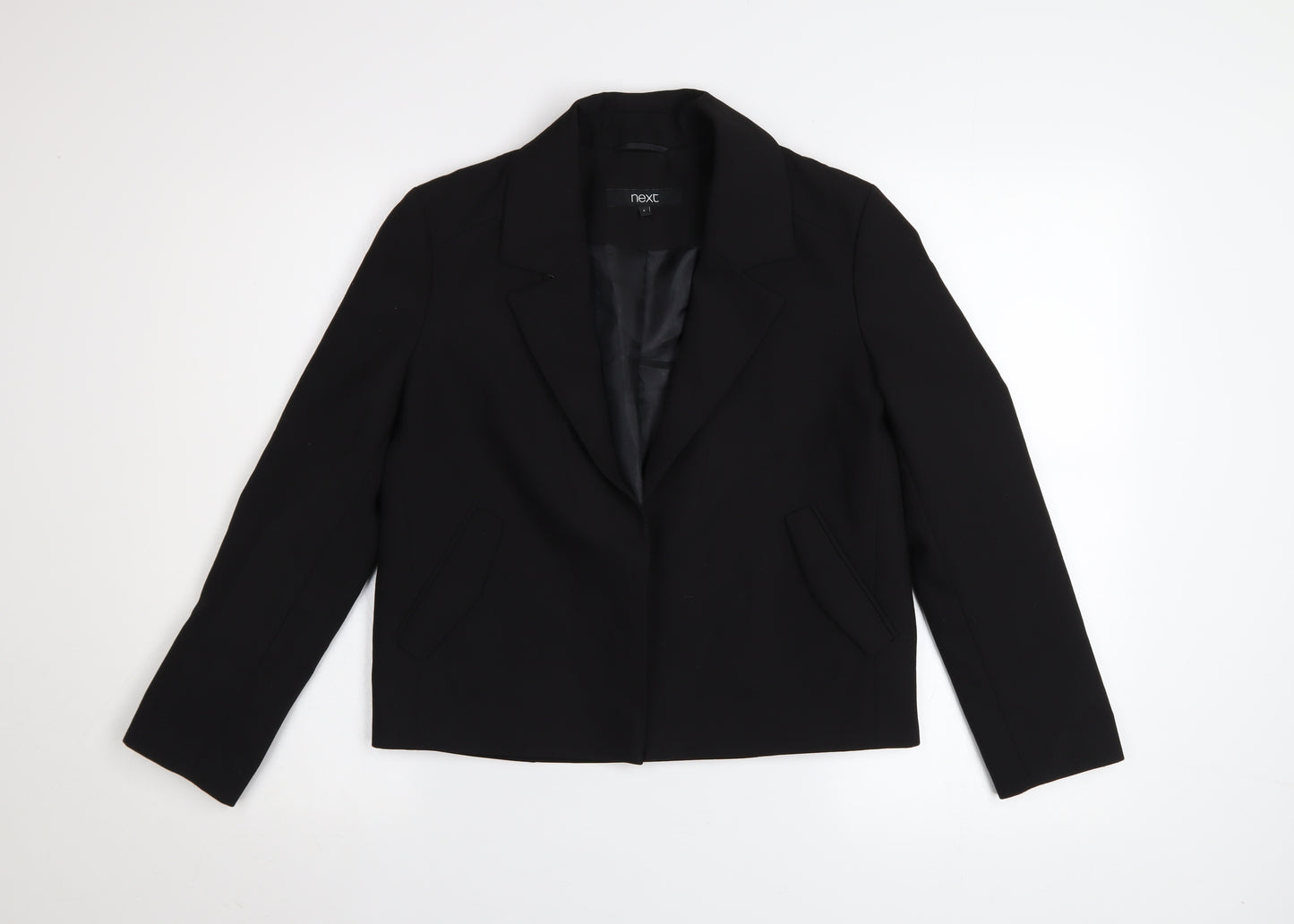 Next Womens Black Blazer Jacket Size 6 Regular Single Breasted