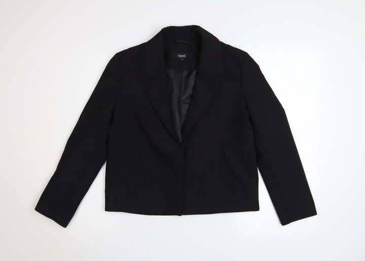 Next Womens Black Blazer Jacket Size 6 Regular Single Breasted