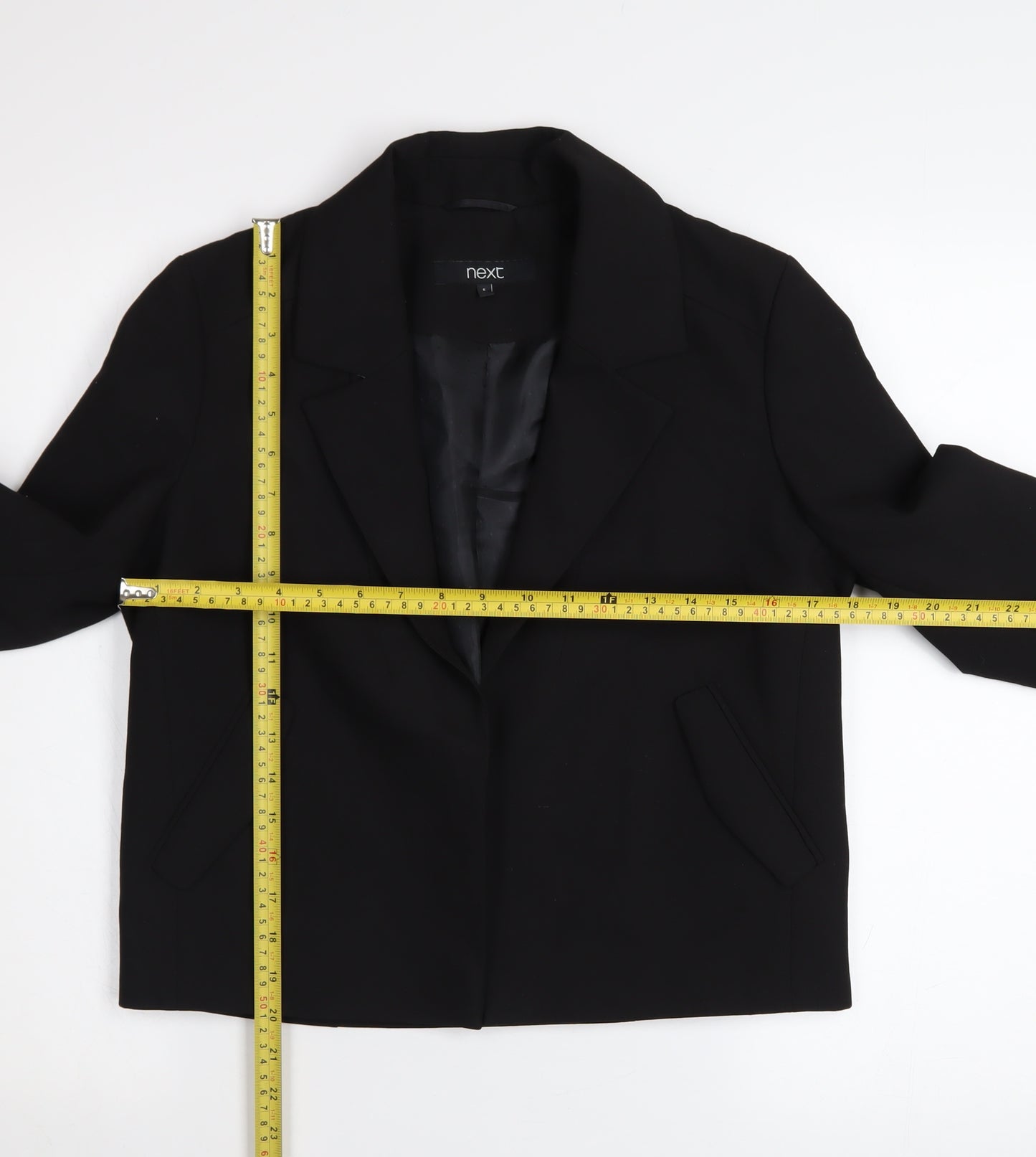 Next Womens Black Blazer Jacket Size 6 Regular Single Breasted