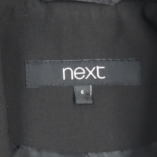 Next Womens Black Blazer Jacket Size 6 Regular Single Breasted