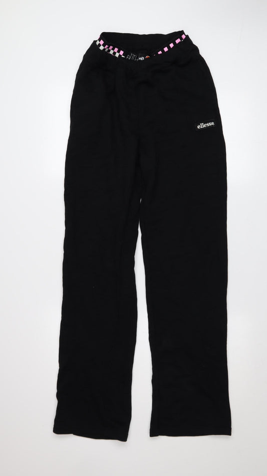 Ellesse Womens Black UK 8 Vernetti Straight Leg Jogger Sweatpants