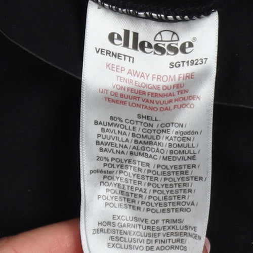 Ellesse Womens Black UK 8 Vernetti Straight Leg Jogger Sweatpants