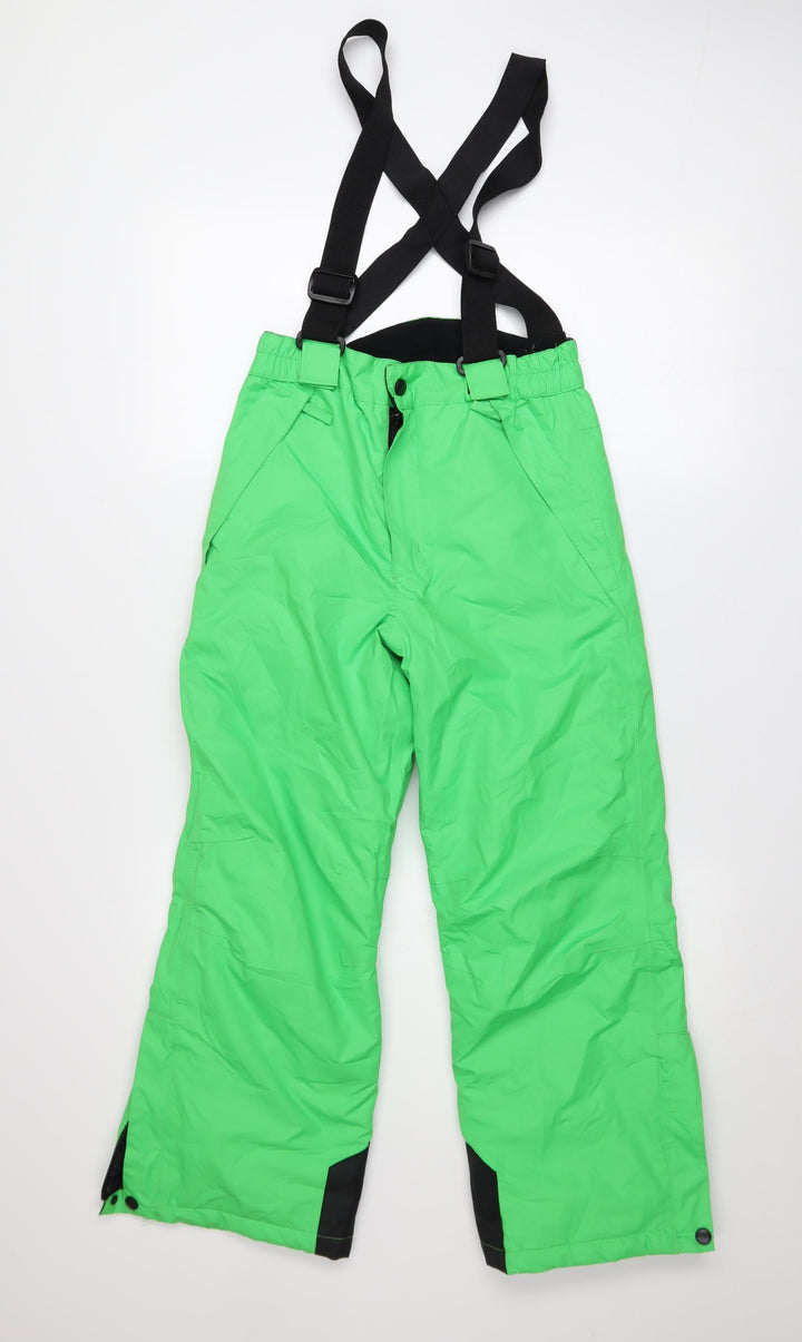 Crane Boys Green 9-10 Years Snow Pants Waterproof Ski Trousers