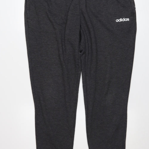 Adidas Men Black Jogger Sweatpants Size M Elastic Waist