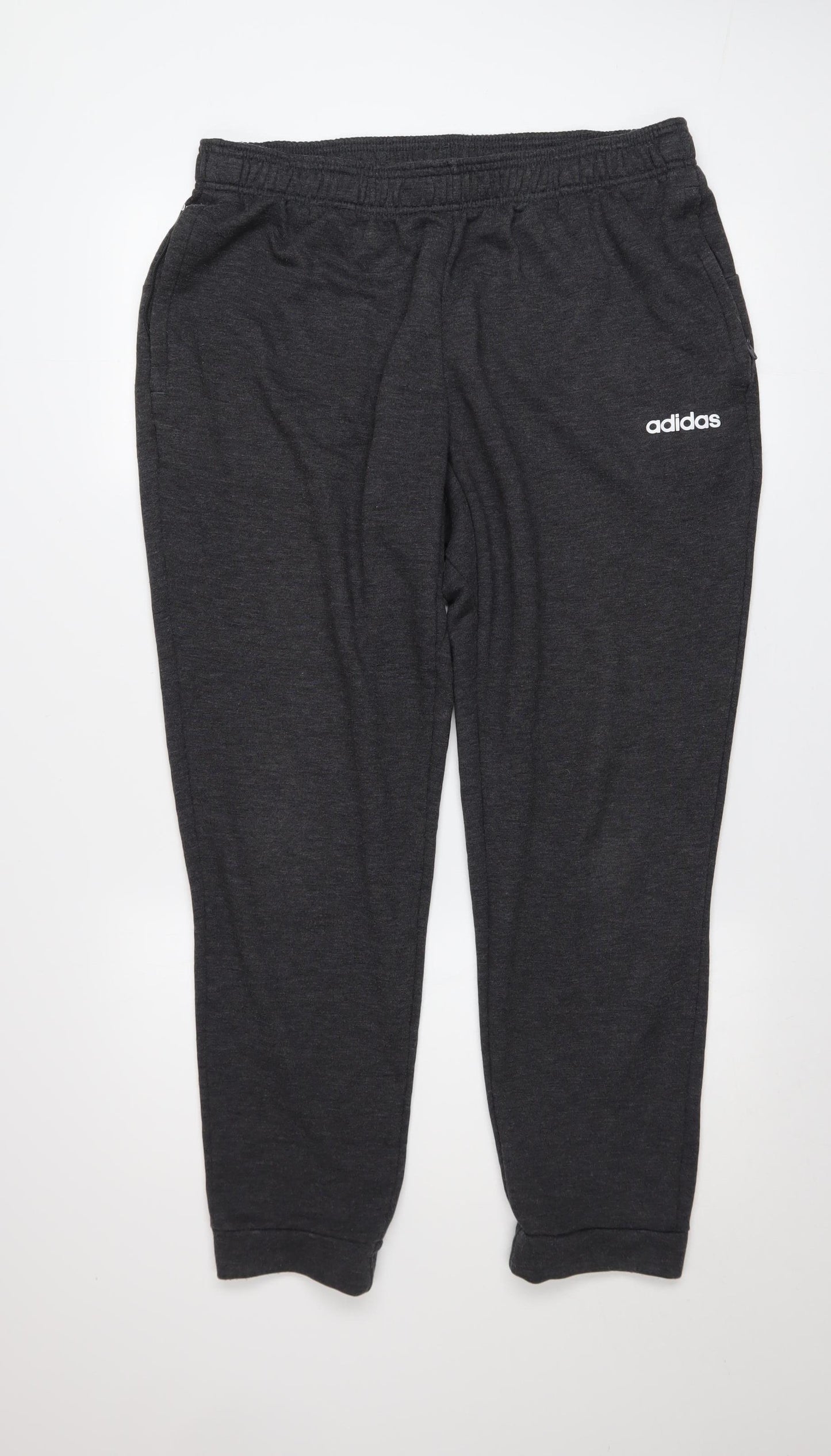 Adidas Men Black Jogger Sweatpants Size M Elastic Waist