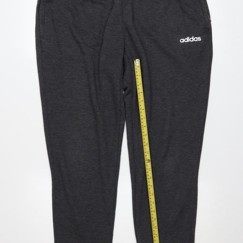Adidas Men Black Jogger Sweatpants Size M Elastic Waist