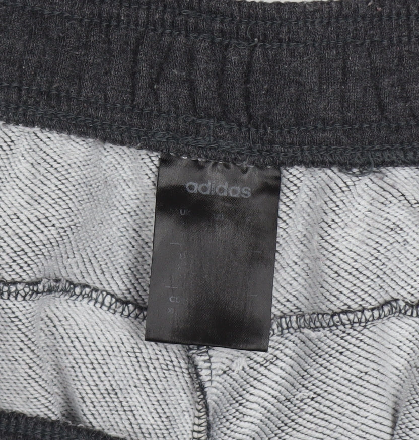 Adidas Men Black Jogger Sweatpants Size M Elastic Waist