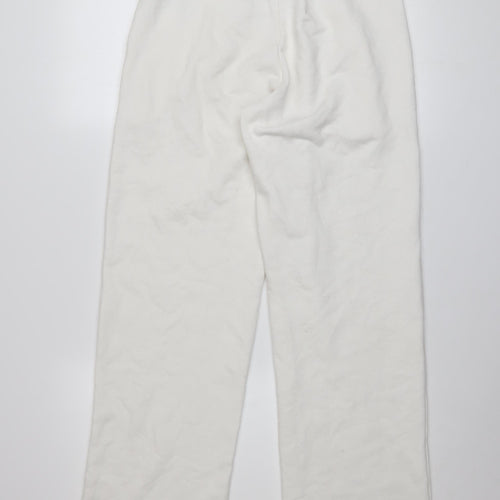 Ellesse Womens White Size 8 Straight Leg Sweatpants Joggers