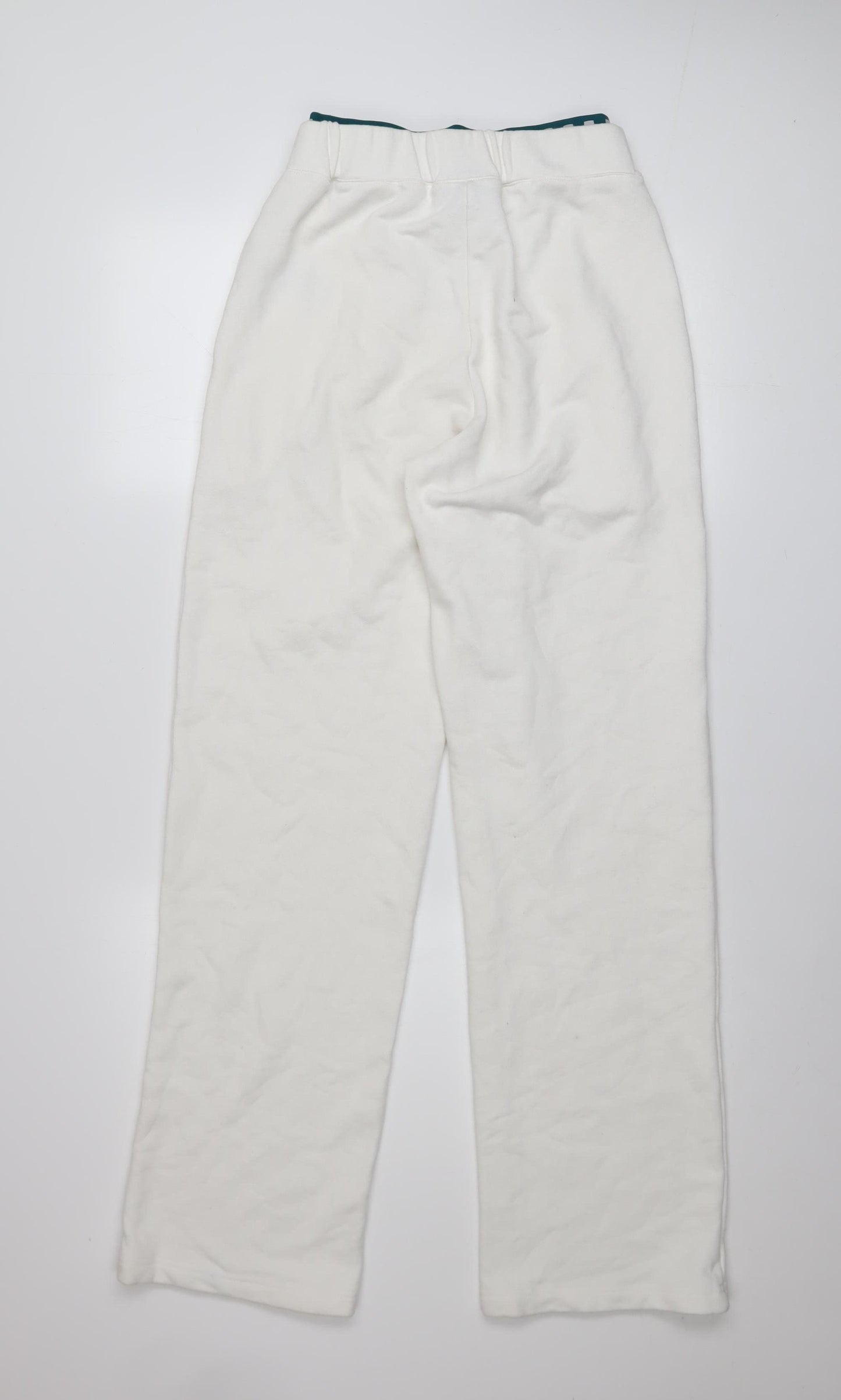 Ellesse Womens White Size 8 Straight Leg Sweatpants Joggers