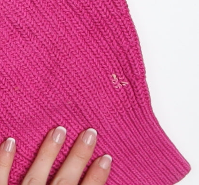 H&M Women Pink Chunky Knit V-Neck Cardigan Size S