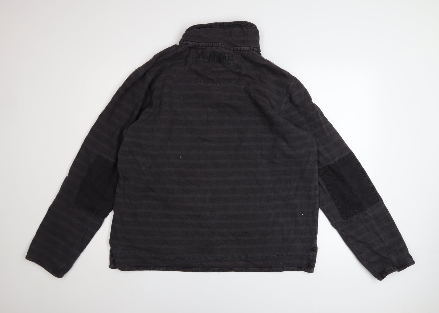FatFace Men’s Grey Charcoal 1/4 Zip Cotton Sweater L