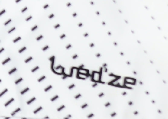 Wedze Men’s White Geometric Ski Jacket L Hooded Waterproof