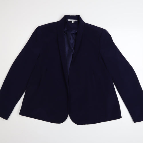Red Herring Women's Blue Size 16 Classic Polyester Blazer