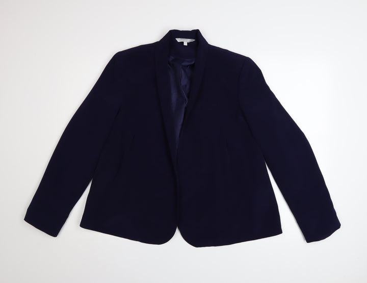 Red Herring Women's Blue Size 16 Classic Polyester Blazer