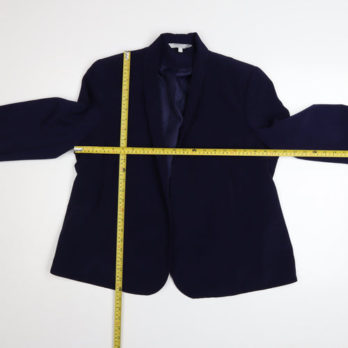 Red Herring Women's Blue Size 16 Classic Polyester Blazer