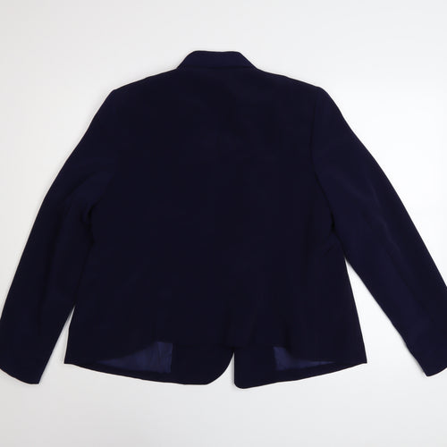 Red Herring Women's Blue Size 16 Classic Polyester Blazer