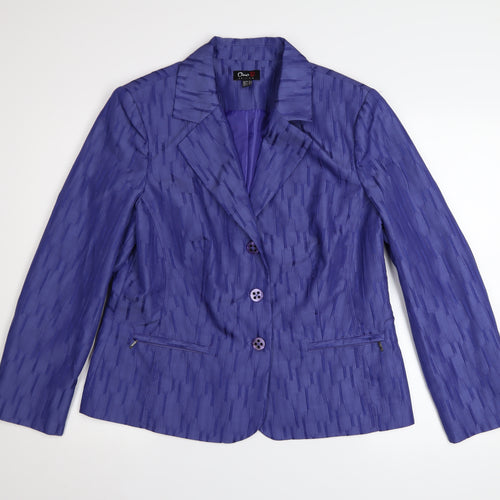Oscar B Edition Women's Purple Blazer Size 16 Classic Formal Jacket