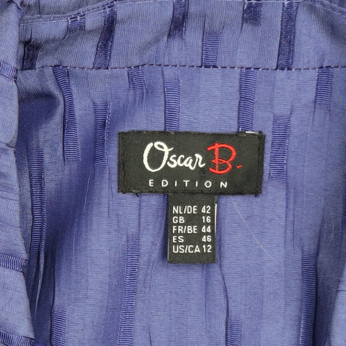 Oscar B Edition Women's Purple Blazer Size 16 Classic Formal Jacket