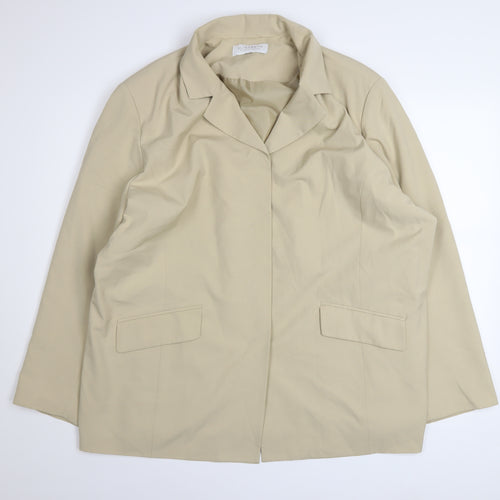 Liz Claiborne Women Beige Size 22 Classic Lined Blazer Jacket