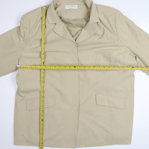 Liz Claiborne Women Beige Size 22 Classic Lined Blazer Jacket