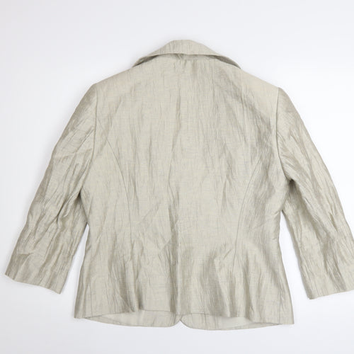 Precis Women Beige Linen Blend Classic Blazer Size 14