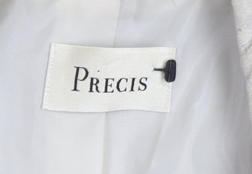 Precis Women Beige Linen Blend Classic Blazer Size 14