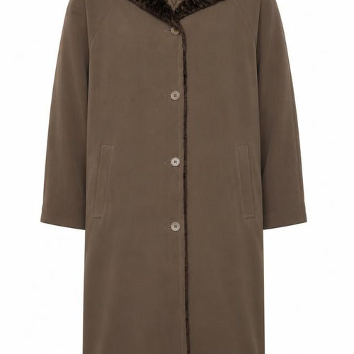 Marks and Spencer Women’s Brown Long Overcoat UK 12 Classic Style