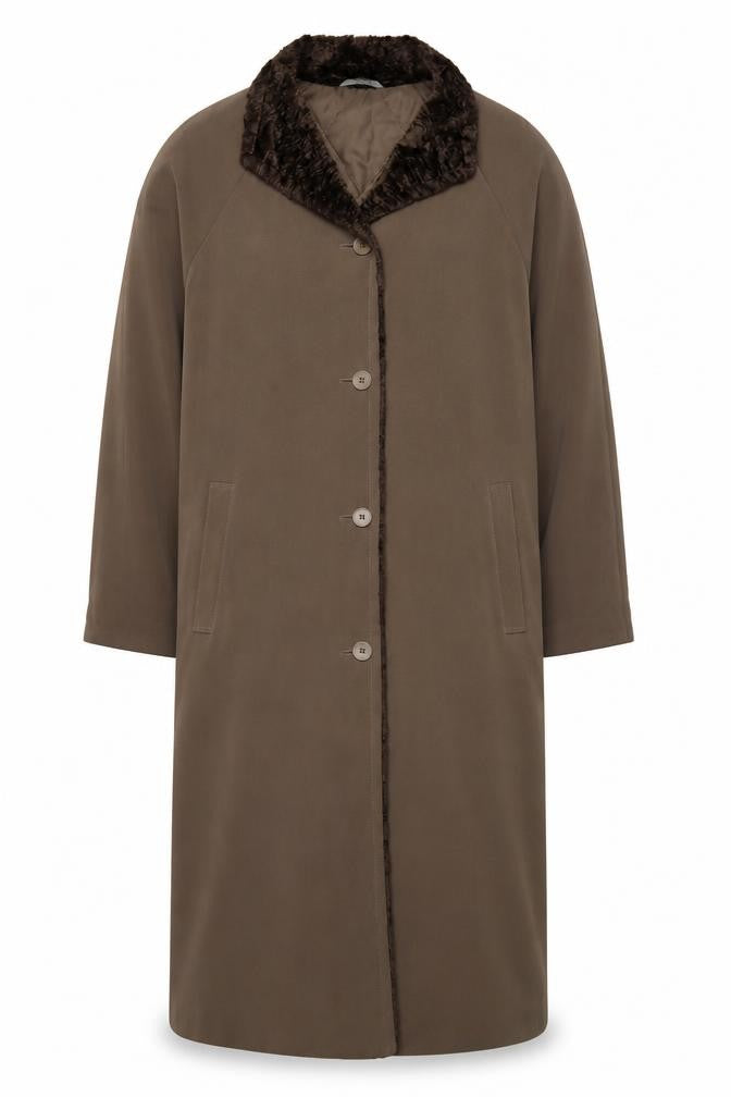 Marks and Spencer Women’s Brown Long Overcoat UK 12 Classic Style