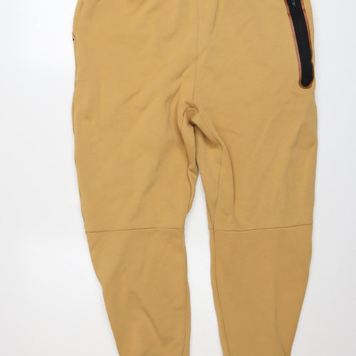 Nike Men Beige Jogger Activewear Trousers L Regular Fit