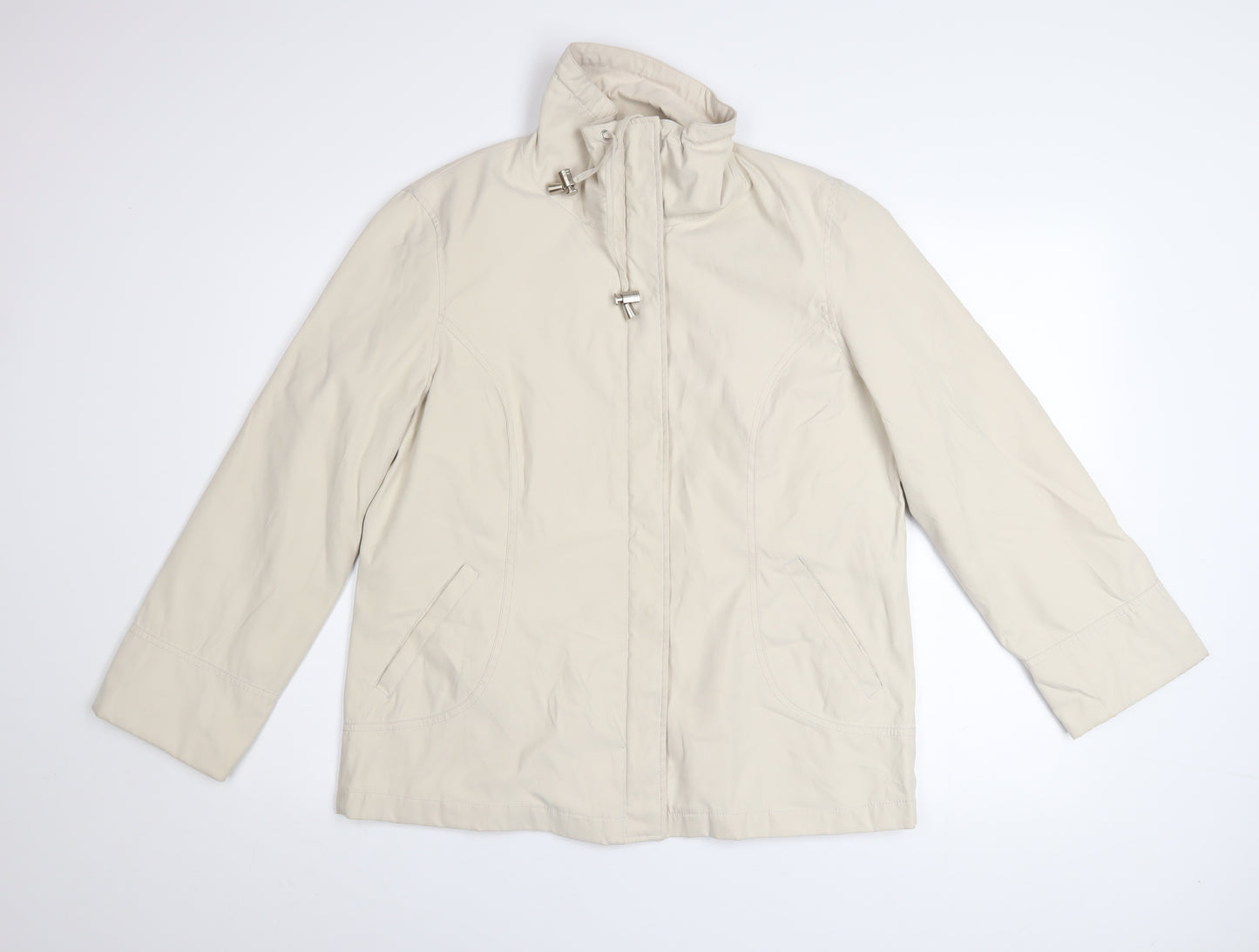 BHS Women’s Beige Water Resistant Mid-Length Jacket Size 14