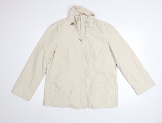 BHS Women’s Beige Water Resistant Mid-Length Jacket Size 14