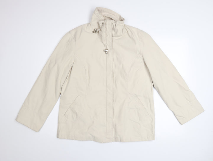 BHS Women’s Beige Water Resistant Mid-Length Jacket Size 14