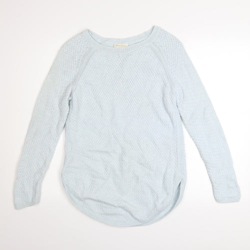 Monsoon Women Blue Knit Alpaca Blend Pullover Jumper M