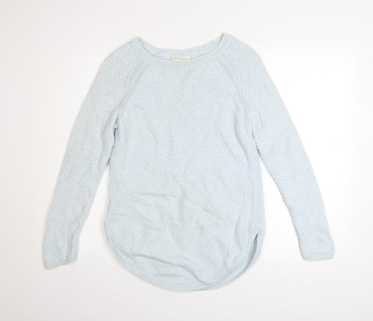 Monsoon Women Blue Knit Alpaca Blend Pullover Jumper M