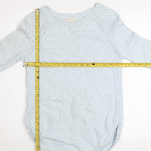 Monsoon Women Blue Knit Alpaca Blend Pullover Jumper M