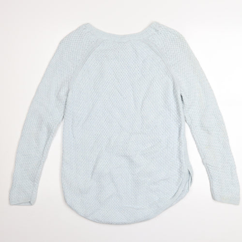 Monsoon Women Blue Knit Alpaca Blend Pullover Jumper M