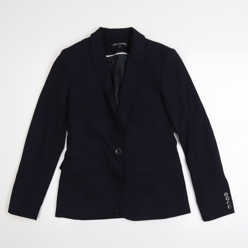 Next Petite Women's Black Blazer Jacket Size 6P Tailored Workwear
