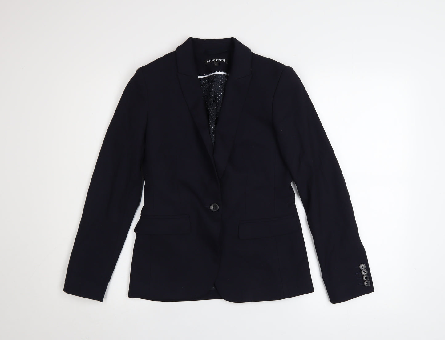Next Petite Women's Black Blazer Jacket Size 6P Tailored Workwear