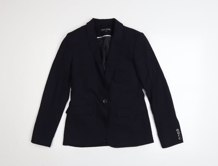 Next Petite Women's Black Blazer Jacket Size 6P Tailored Workwear