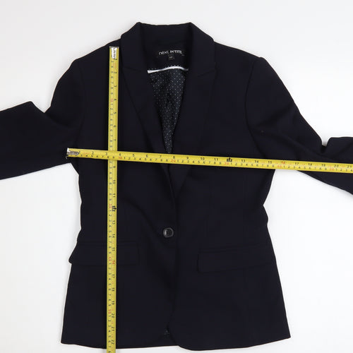 Next Petite Women's Black Blazer Jacket Size 6P Tailored Workwear