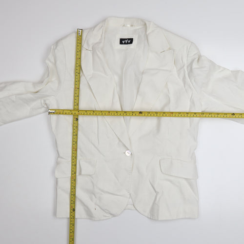 Marks and Spencer Per Una White Linen Cotton Blazer Women’s Size 18