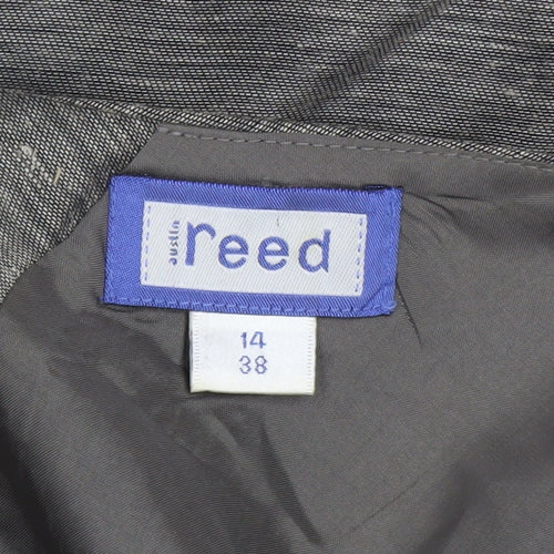 Austin Reed Women's Grey Silk Linen Sleeveless Blouse Size 14