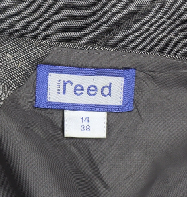 Austin Reed Women's Grey Silk Linen Sleeveless Blouse Size 14