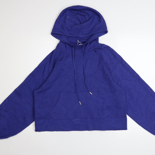 Next Women’s Blue Pullover Hoodie Medium Viscose Blend